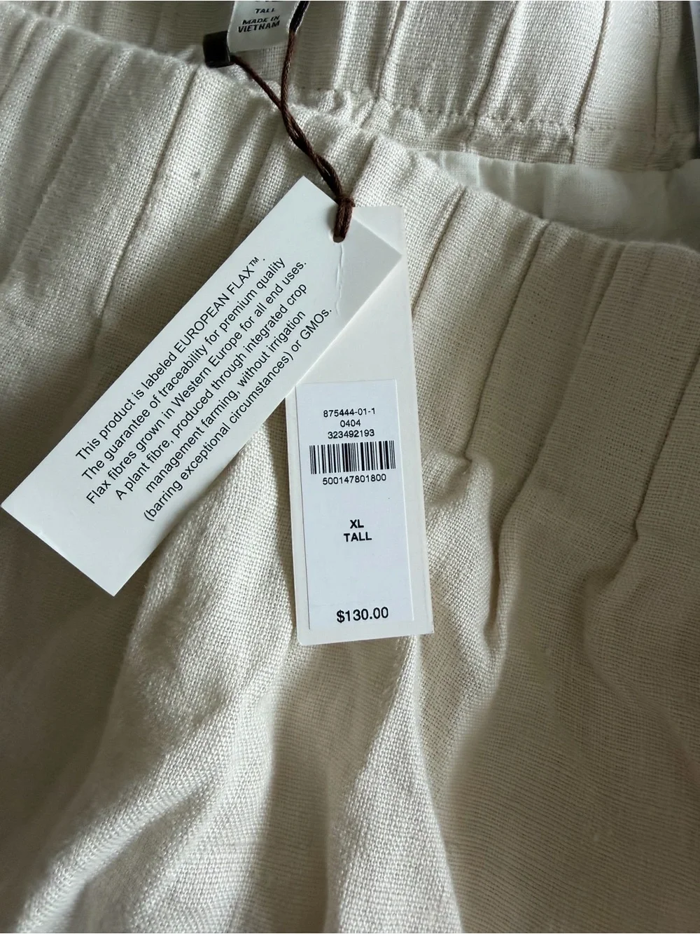 Banana Republic Women’s Cream Linen-Blend Flat Front Capri